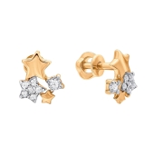 Серьги из золота с фианитами