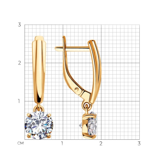 Серьги из серебра с фианитами и жемчугом