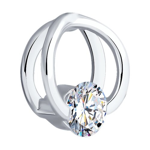 Подвеска из золота с топазом Swiss и фианитами