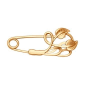 Брошь из серебра с позолотой