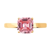 Кольцо из серебра с позолотой и кристаллом Swarovski
