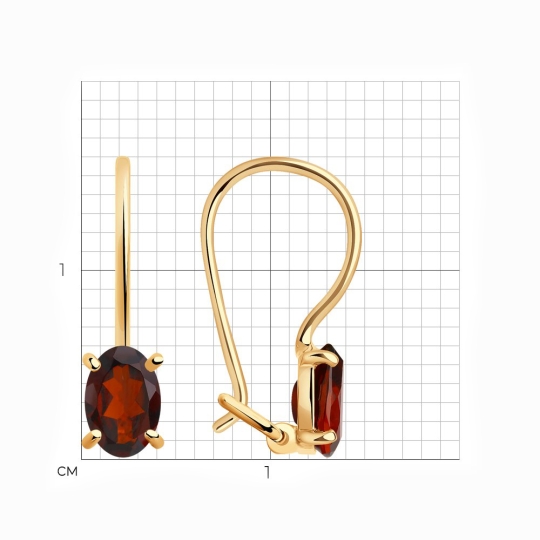 Серьги из золота с агатами