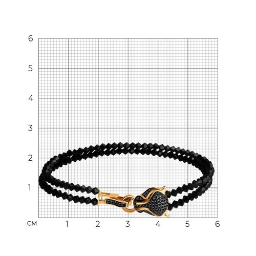 Браслет с золотыми вставками, бриллиантами, изумрудами и кристаллами Swarovski