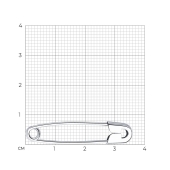 Брошь-булавка из серебра