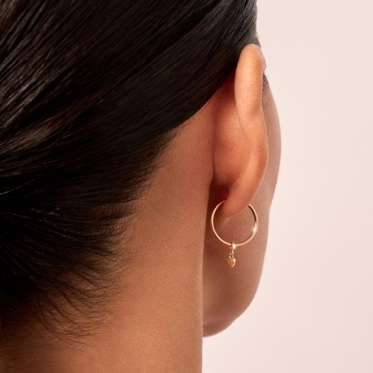 Серьги-конго из золота с фианитами 