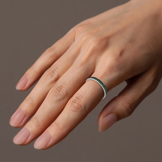 Кольцо из серебра с позолотой  фианитами