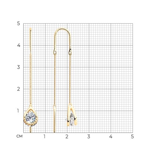 Серьги из серебра с вставками из ювелирного стекла