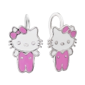 Детские серьги из серебра Hello Kitty