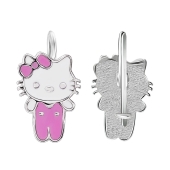 Детские серьги из серебра Hello Kitty