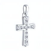 Подвеска из серебра с фианитами