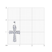Подвеска из серебра с фианитами