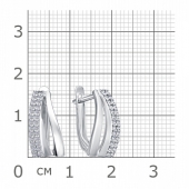 Серьги из серебра с фианитами
