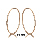 Серьги-конго из золота с алмазной гранью