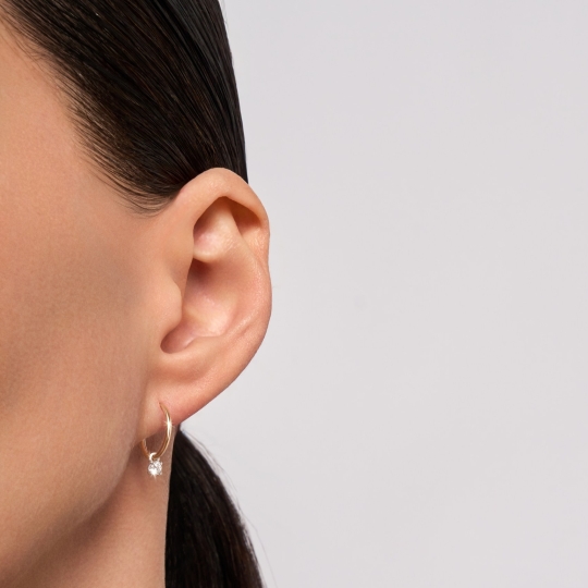 Серьга одиночная из золота