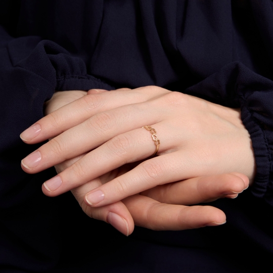 Кольцо из белого золота с бриллиантами