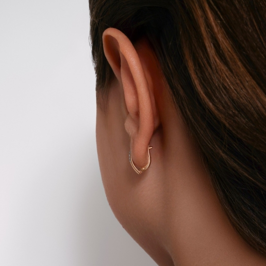 Серьги из золота с бриллиантами и сапфирами