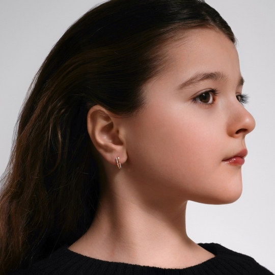 Серьги из золота с бриллиантами и сапфирами