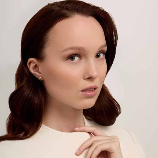 Серьги из золота с алмазной гранью