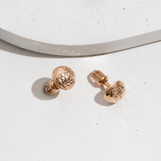 Серьги из золота с алмазной гранью