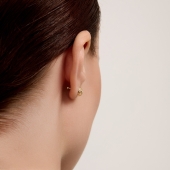 Серьги из золота с алмазной гранью