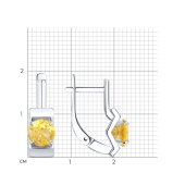 Серьги из серебра с цитринами
