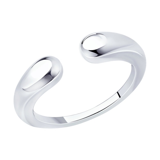 Кольцо из серебра с фианитами 