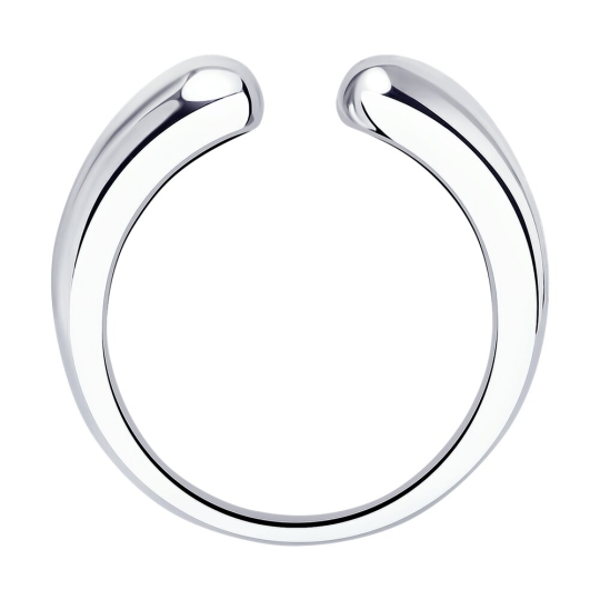 Кольцо из серебра с фианитами 