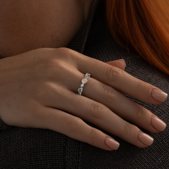 Кольцо из серебра с чернением и молитвой