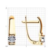 Серьги из золота с бриллиантами 