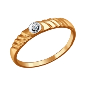 Кольцо из золота c бриллиантом