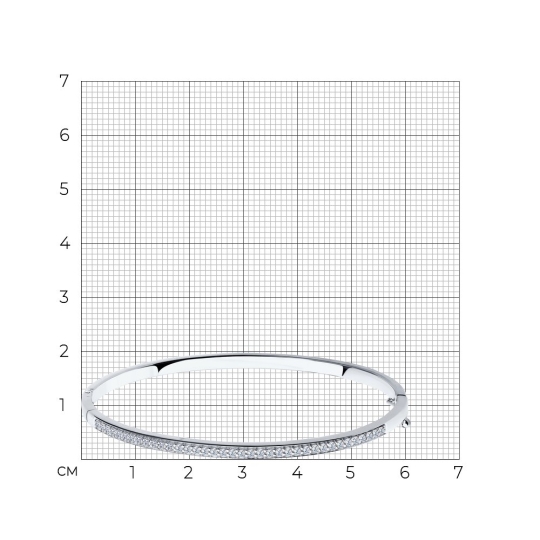 Браслет из серебра с фианитами