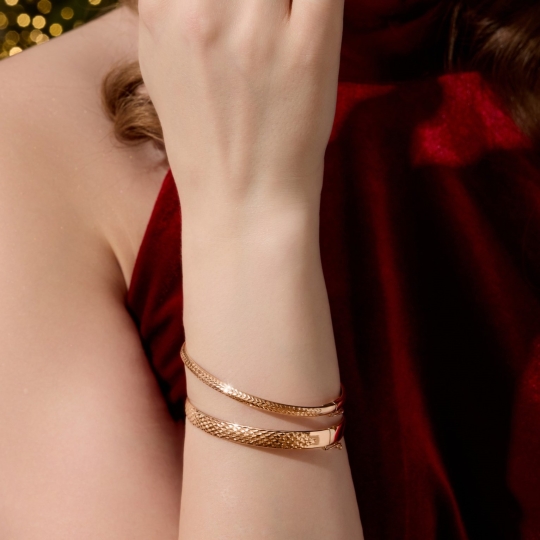 Браслет из золота с алмазной гранью