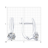 Серьги из серебра со Swarovski Zirconia