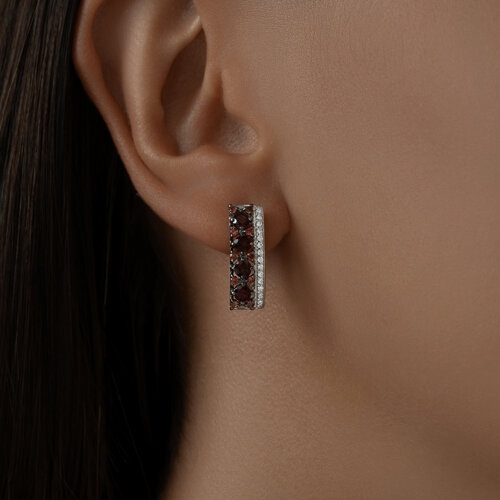 Серьги из серебра с халцедонами