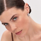 Серьги из серебра с фианитами 