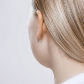 Серьги из белого золота с бриллиантами