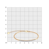 Браслет из золота с фианитами