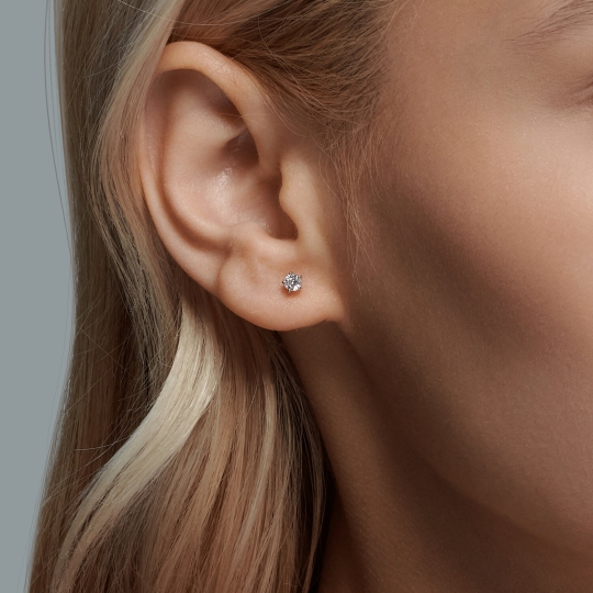 Серьги из золота с коньячными бриллиантами