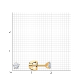 Серьги из золота с фианитами