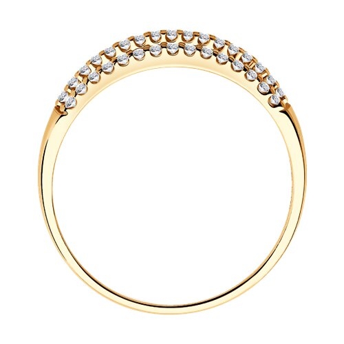 Кольцо из серебра с фианитами