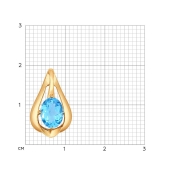 Подвеска из золота с топазом