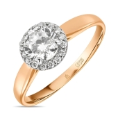 Кольцо из золота со Swarovski Zirconia и фианитами