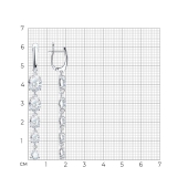 Серьги из серебра с фианитами