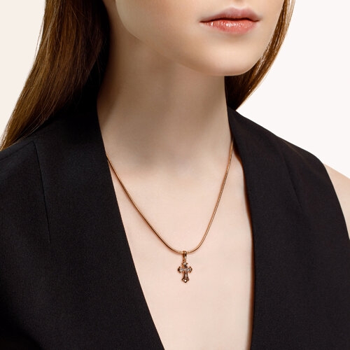 Подвеска из серебра с топазом Swiss и фианитами 