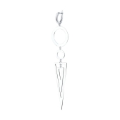 Одиночная серьга из серебра 