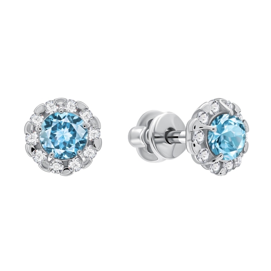 Серьги из серебра с авантюринами