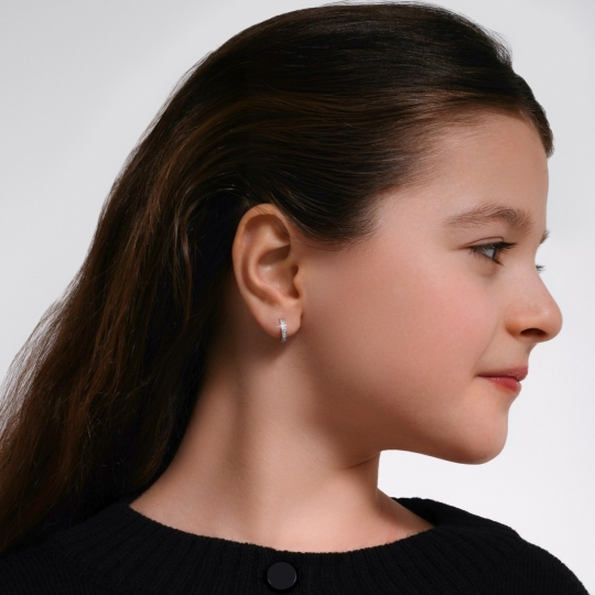 Серьги из золота с фианитами