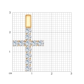 Крест из золота со Swarovski Zirconia