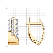 Серьги из золота с алмазной гранью