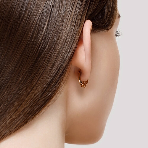 Серьги из комбинированного золота